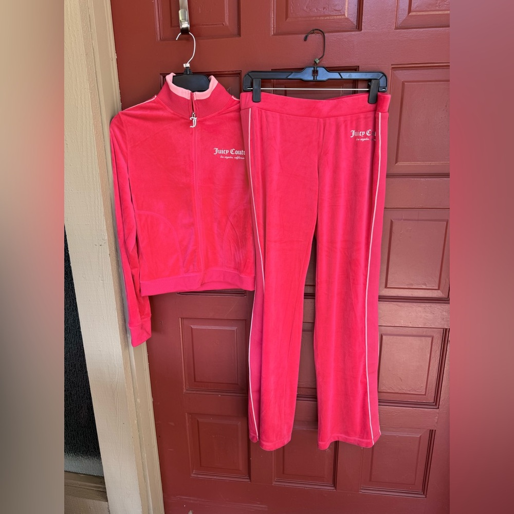 Juicy couture velvet Women's Pink Velour Tracksuit